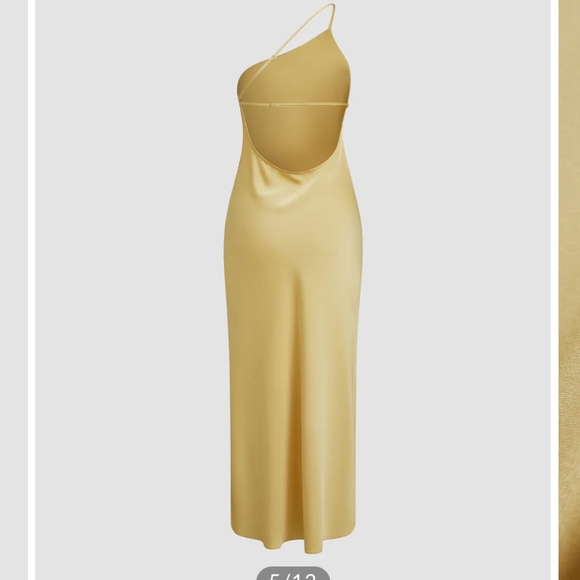 Satin Open Back Long Dres - Picture 4 of 14